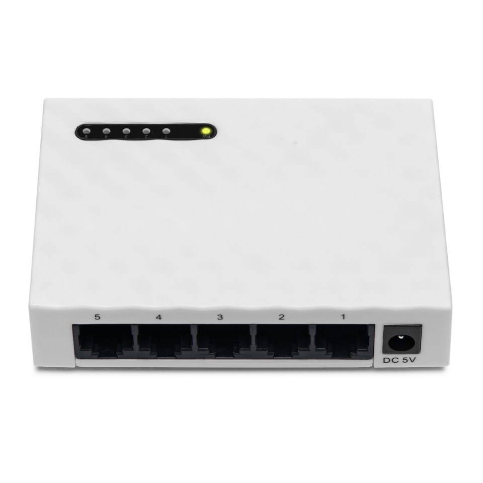 Plexgear Gigabitswitch CA103 med 5 portar (Gen. 2)