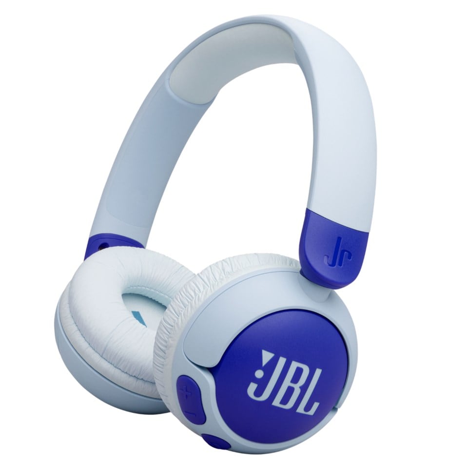JBL JR320BT Trådløse hodetelefoner med volumbegrensning Blå
