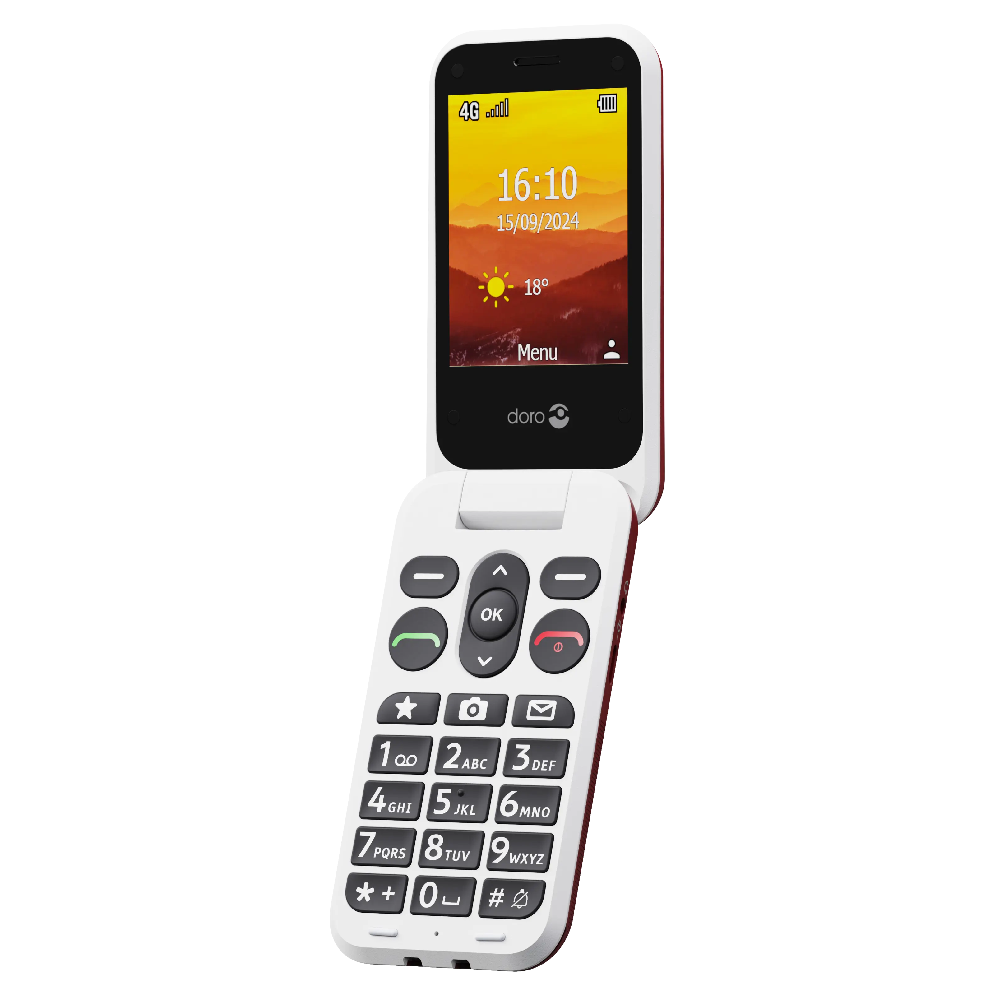 Doro Leva L31 mobiltelefon 4G Röd/vit