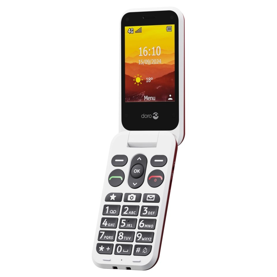 Doro Leva L31 Mobiltelefon 4G Rød/hvit