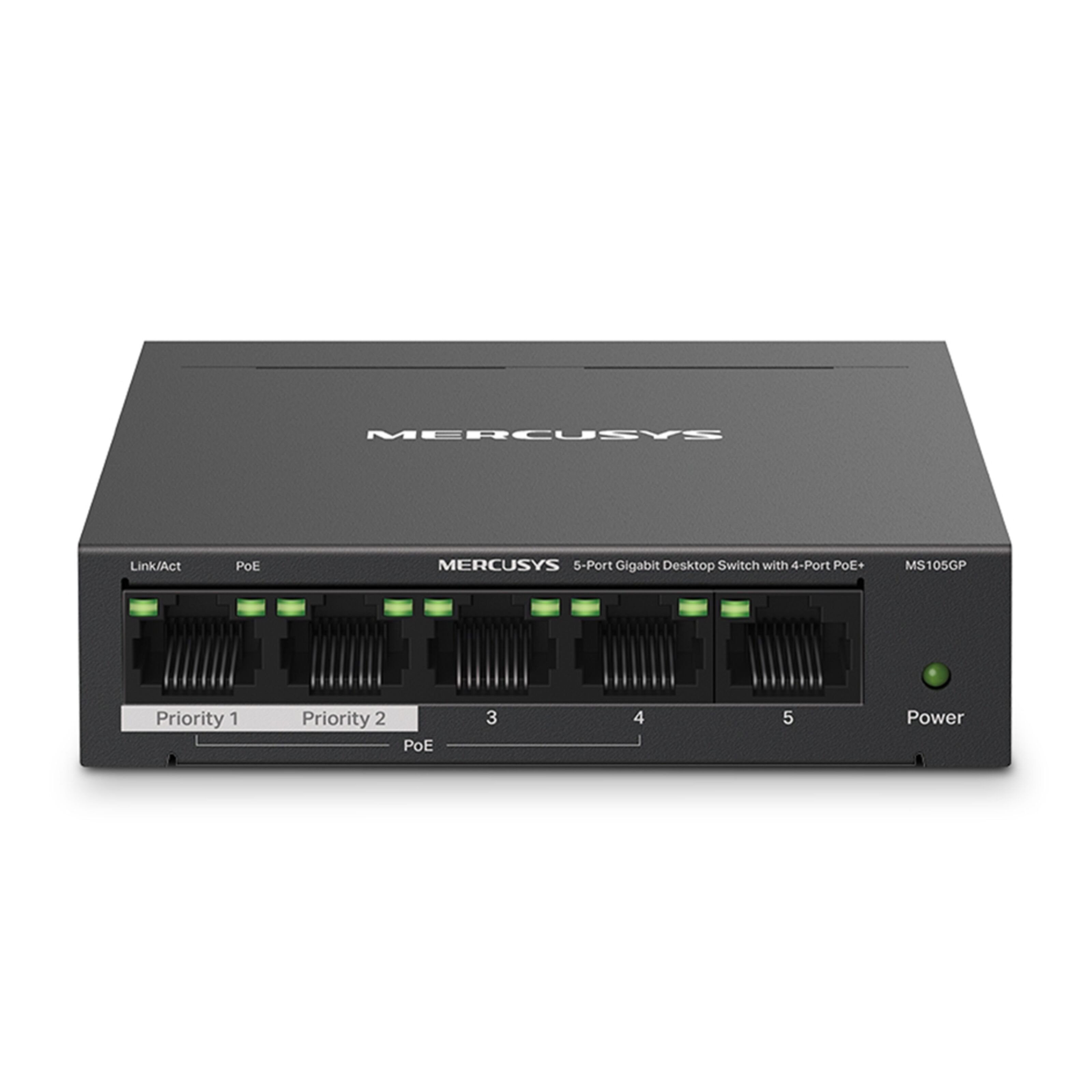 Mercusys MS105GP 5-porters gigabitswitch med POE+