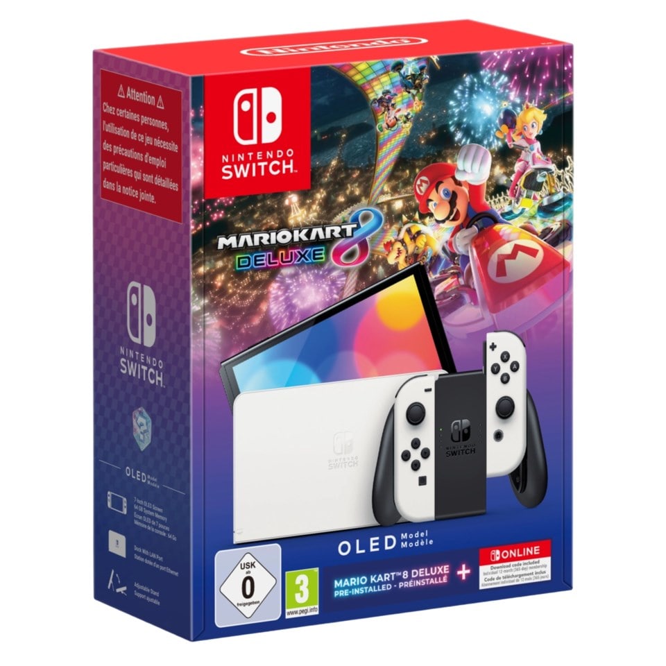 Nintendo Switch OLED Model Spelkonsol med Mario Kart 8 Deluxe