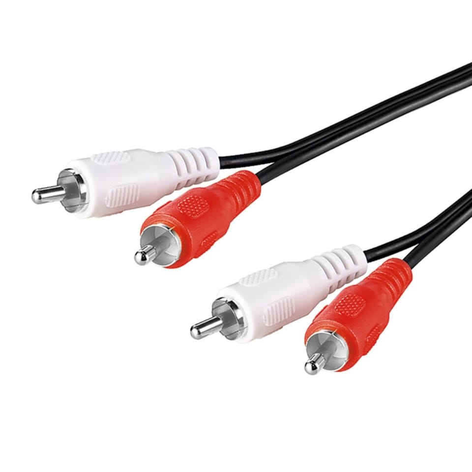 Ljudkabel med 2x RCA 20 m