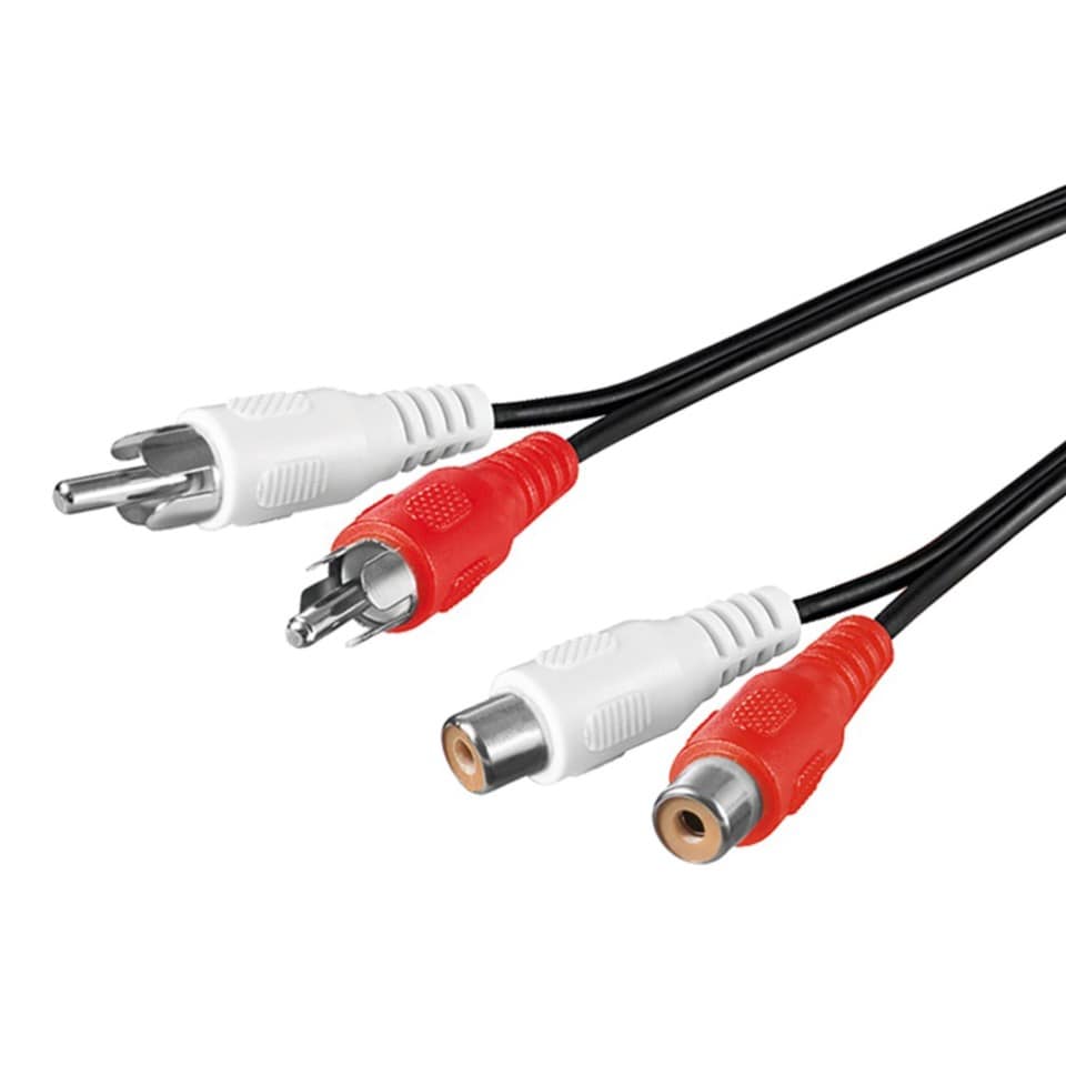 RCA-förlängningskabel 2x RCA 2,5 m