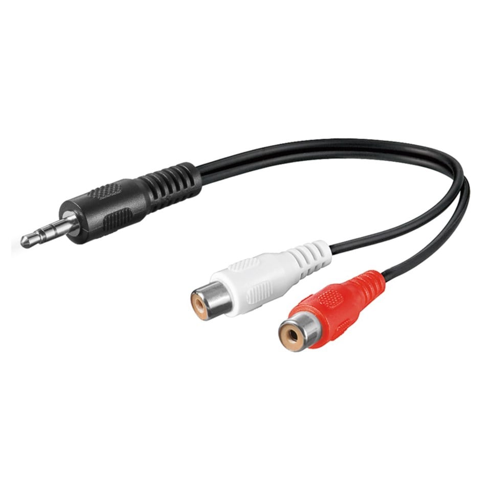 Adapterkabel 3,5 mm-hane till RCA 1,5 m