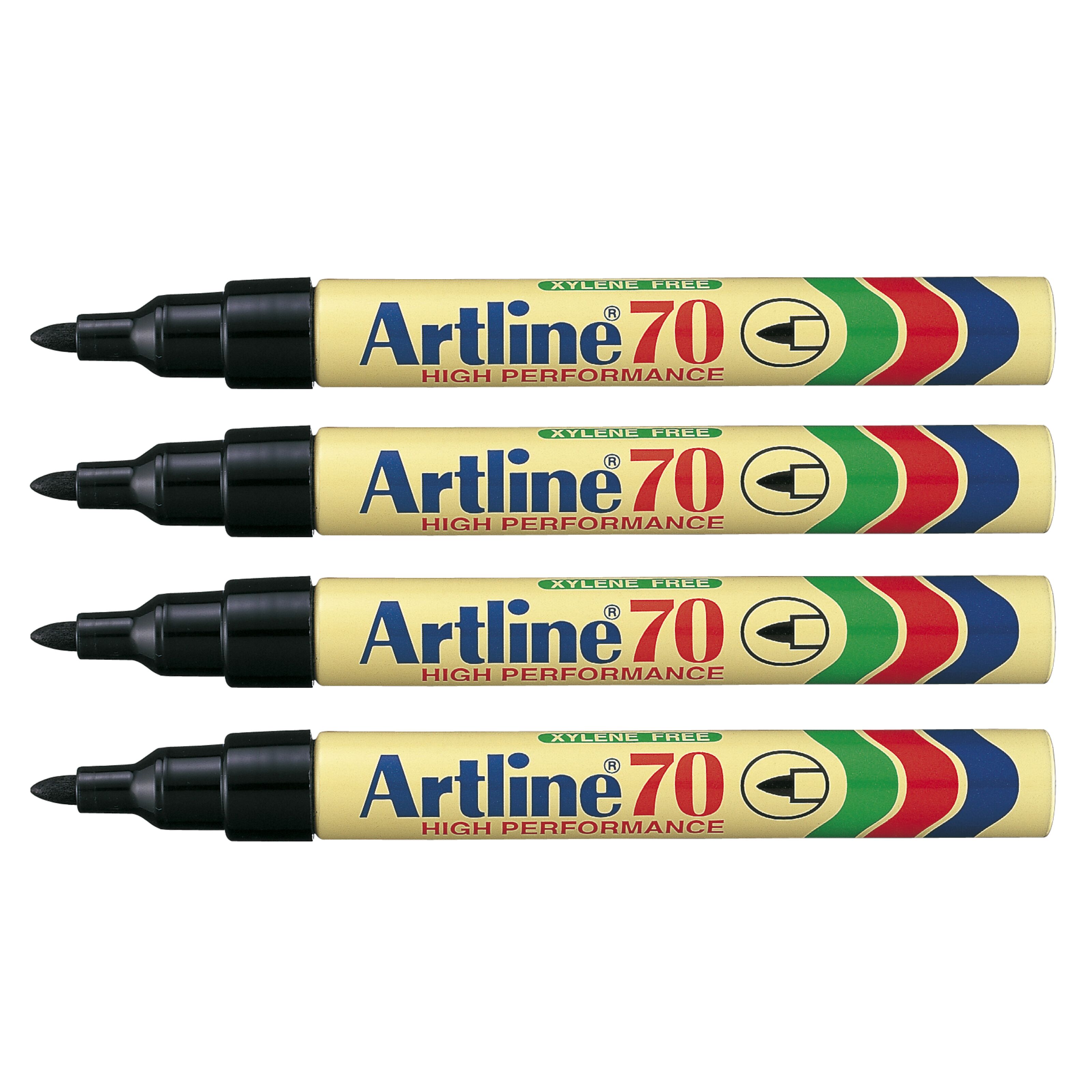 Artline Märkpenna 70 Svart 4-pack