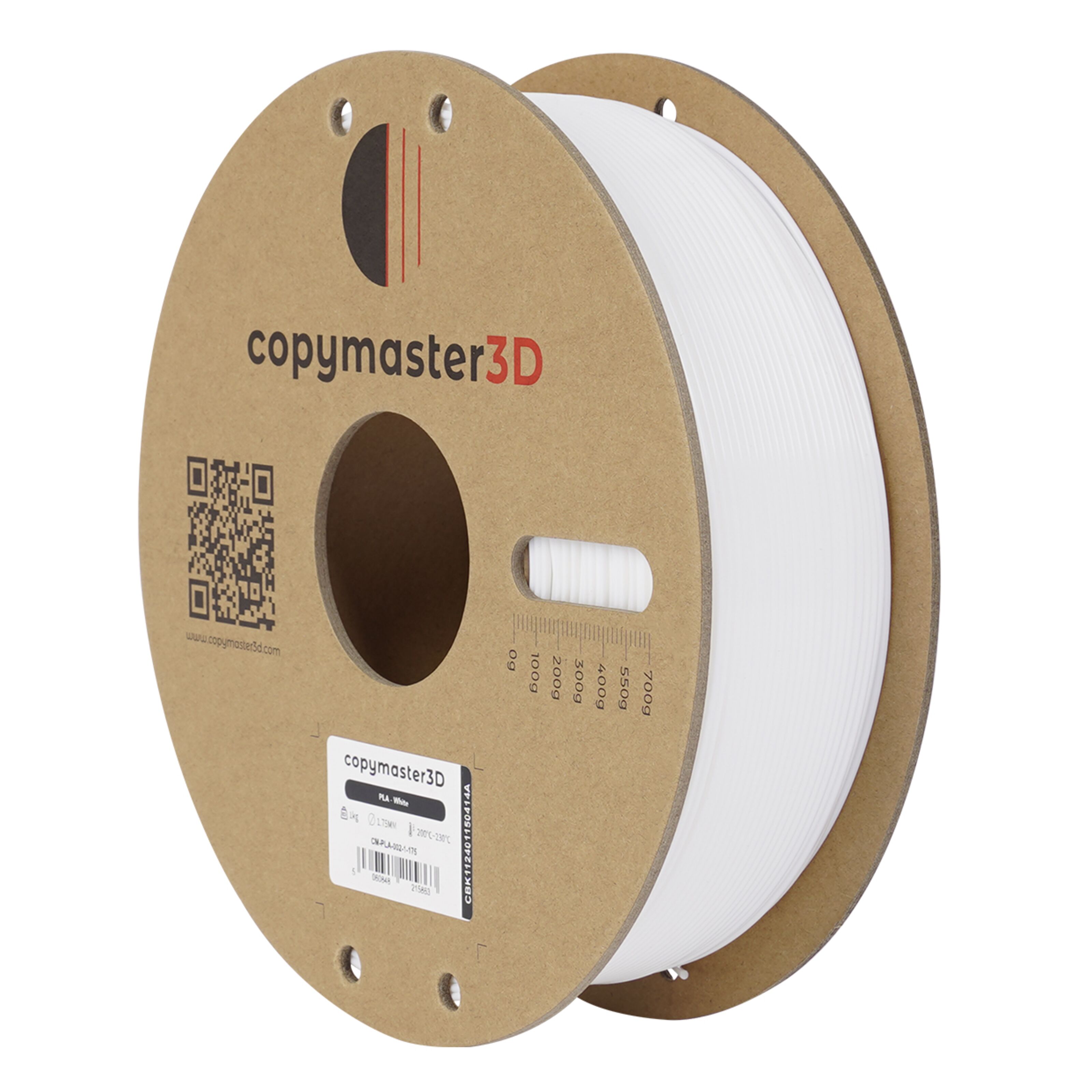 Copymaster3D PLA-filament for 3D-skriver 1,75 mm Hvit