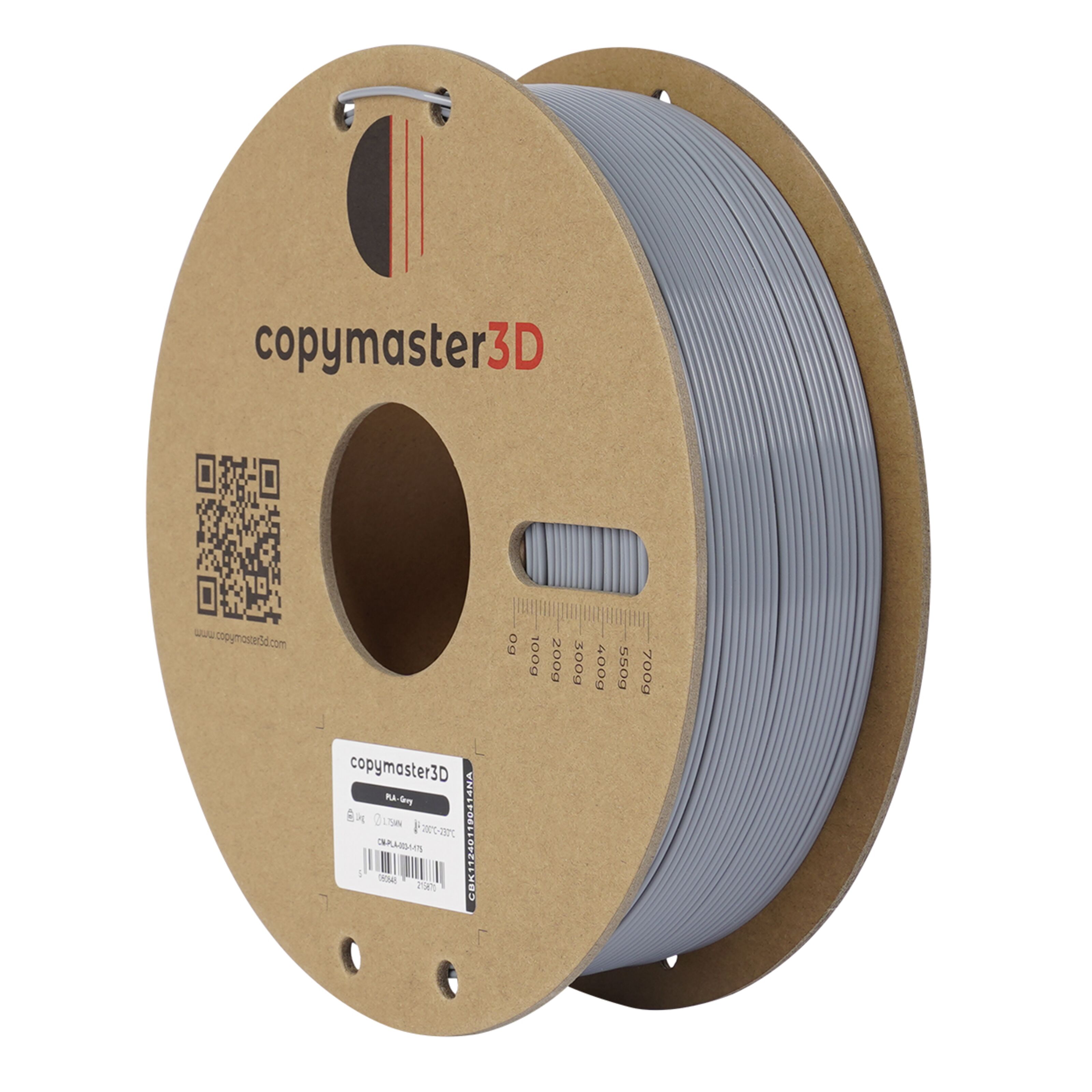 Copymaster3D PLA-filament for 3D-skriver 1,75 mm Grå