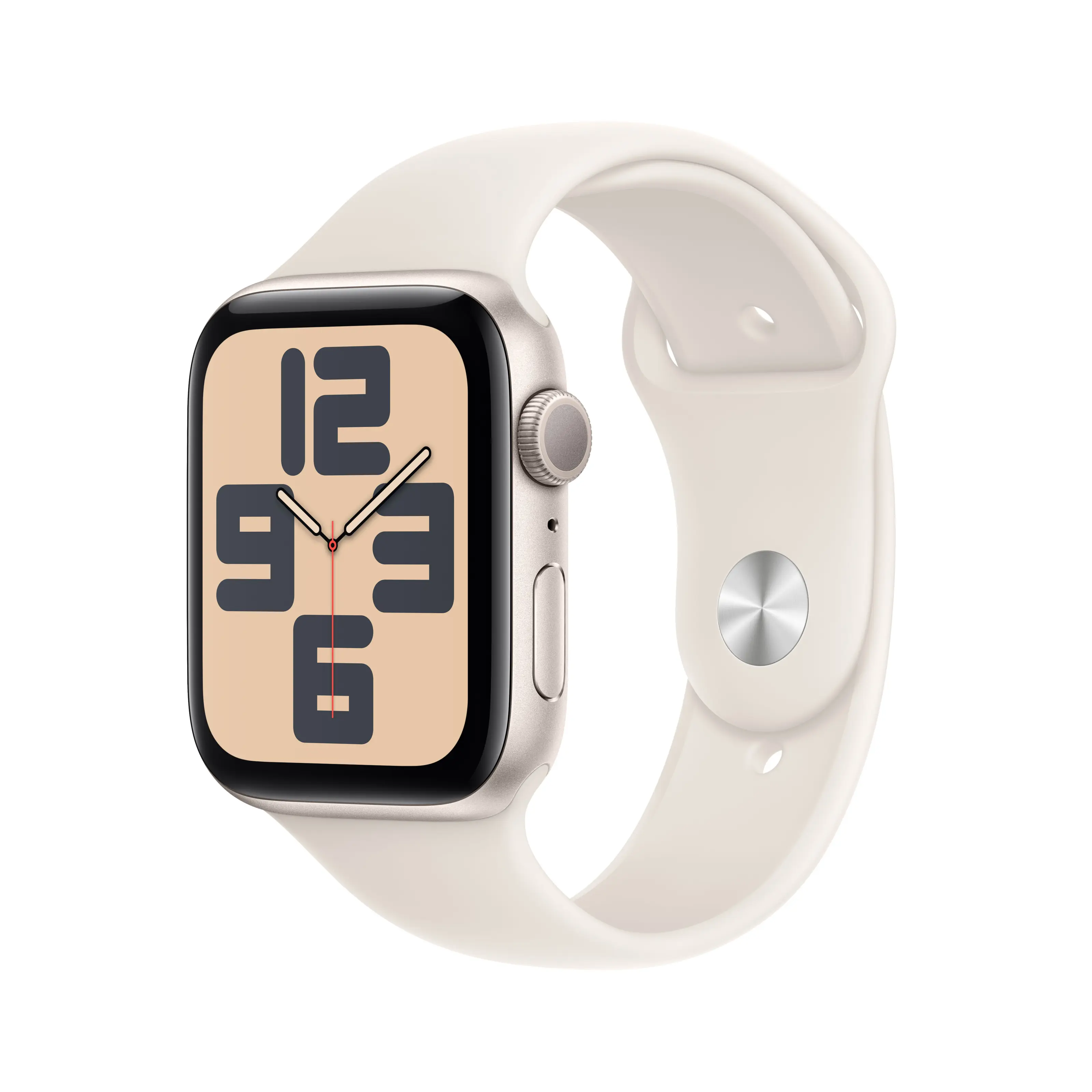 Apple Watch SE GPS 44 mm Starlight Case med Starlight Sport band M/L