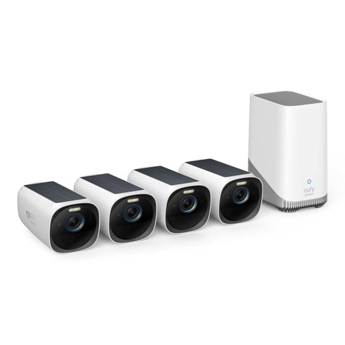 Eufy EufyCam 3 kit med solpanel 4 kameror