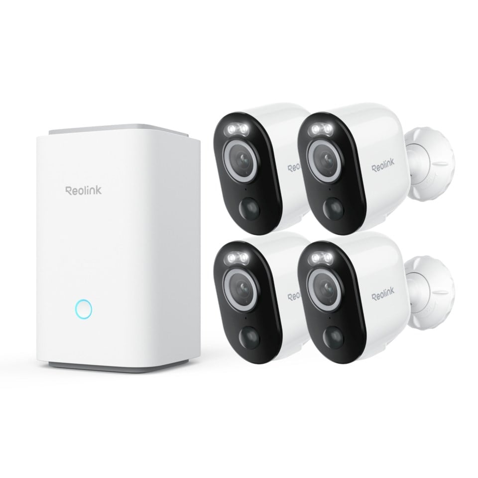 Reolink Home Hub med 4x Argus 3 Ultra 4K-kamera