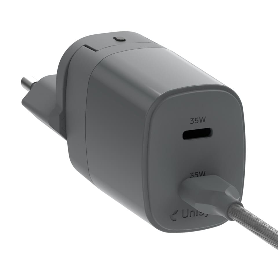 Unisynk Kompakt 2-ports laddare för resan – 35 W