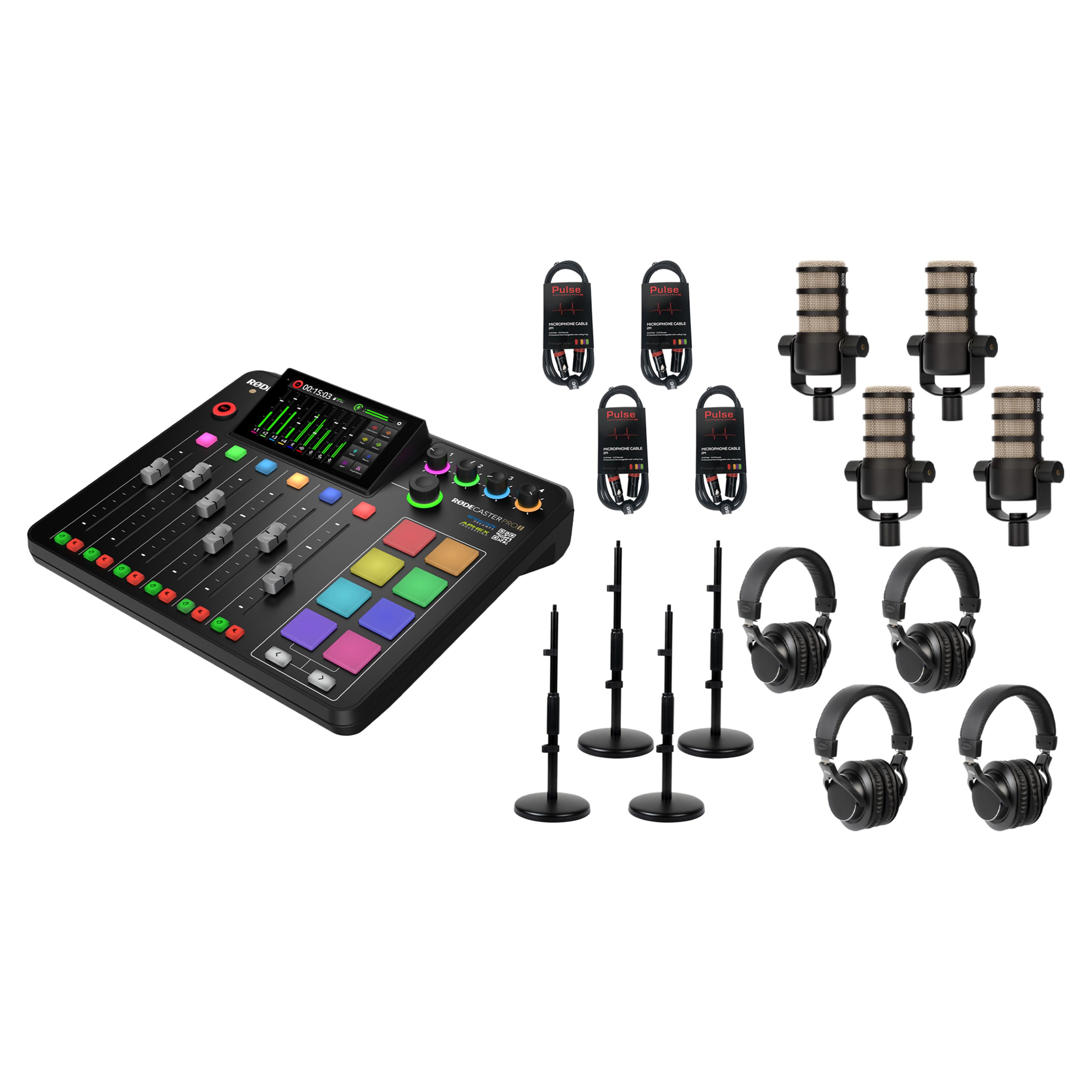 Rode Rodecaster PRO II Podcasting Bundle 4