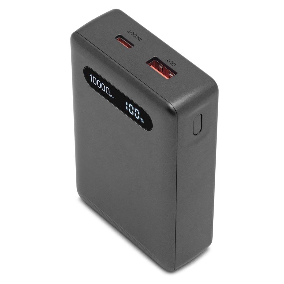 Linocell Powerbank 10000 mAh med 20W laddning Svart