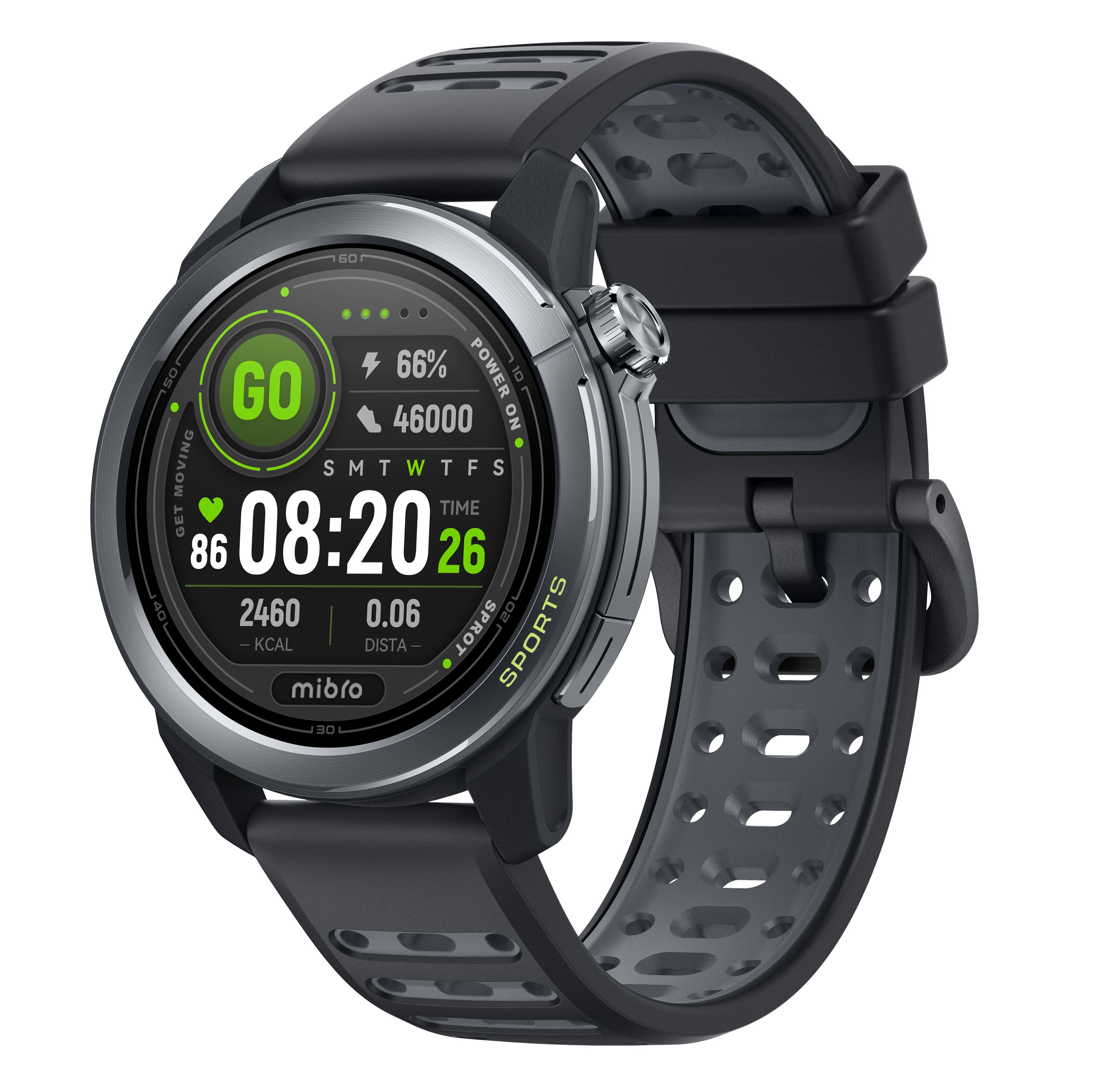 Mibro GS Active2 smartklokke Mørkegrå