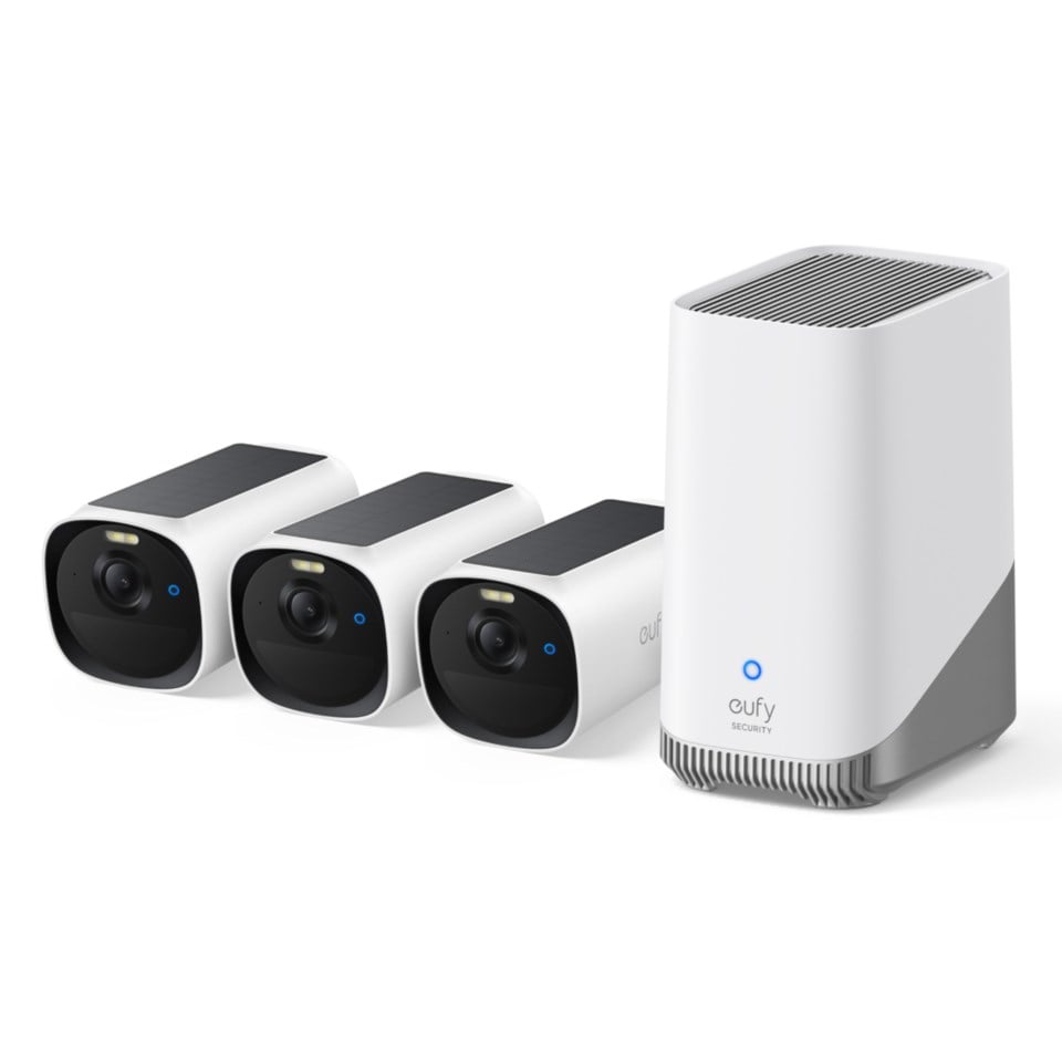 Eufy EufyCam E40 3-kamera kit med HomeBase S380