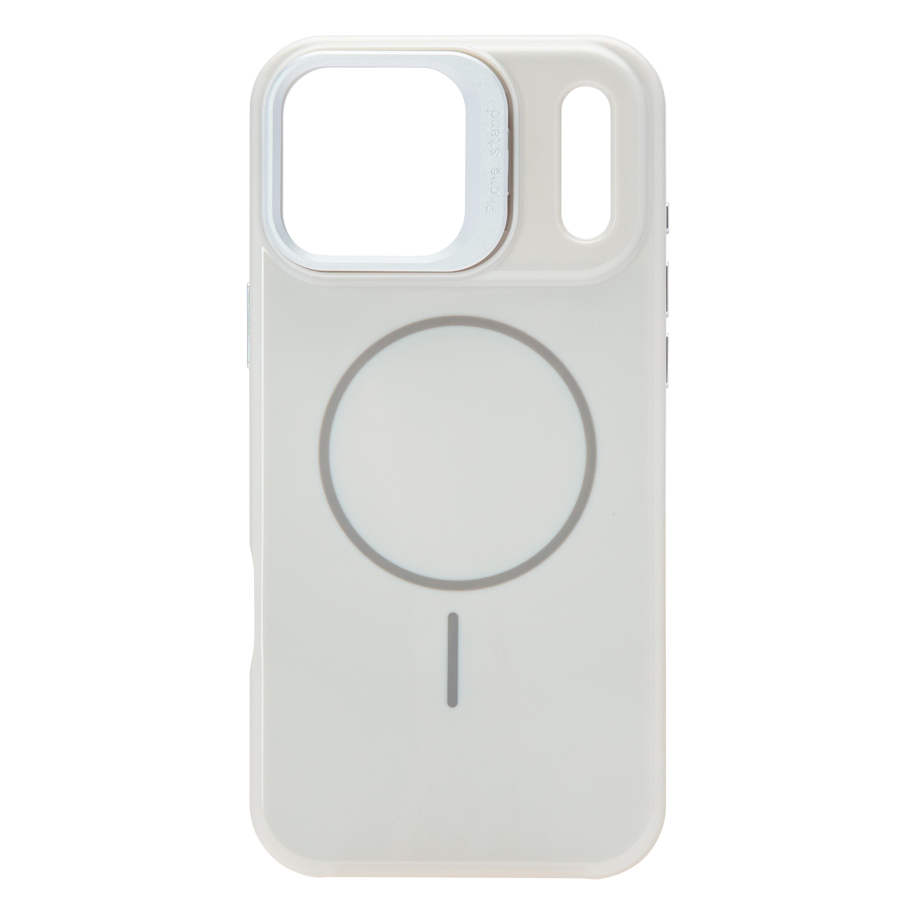 Linocell Flip Stand Case Mobildeksel for iPhone 17 Pro Max Hvit