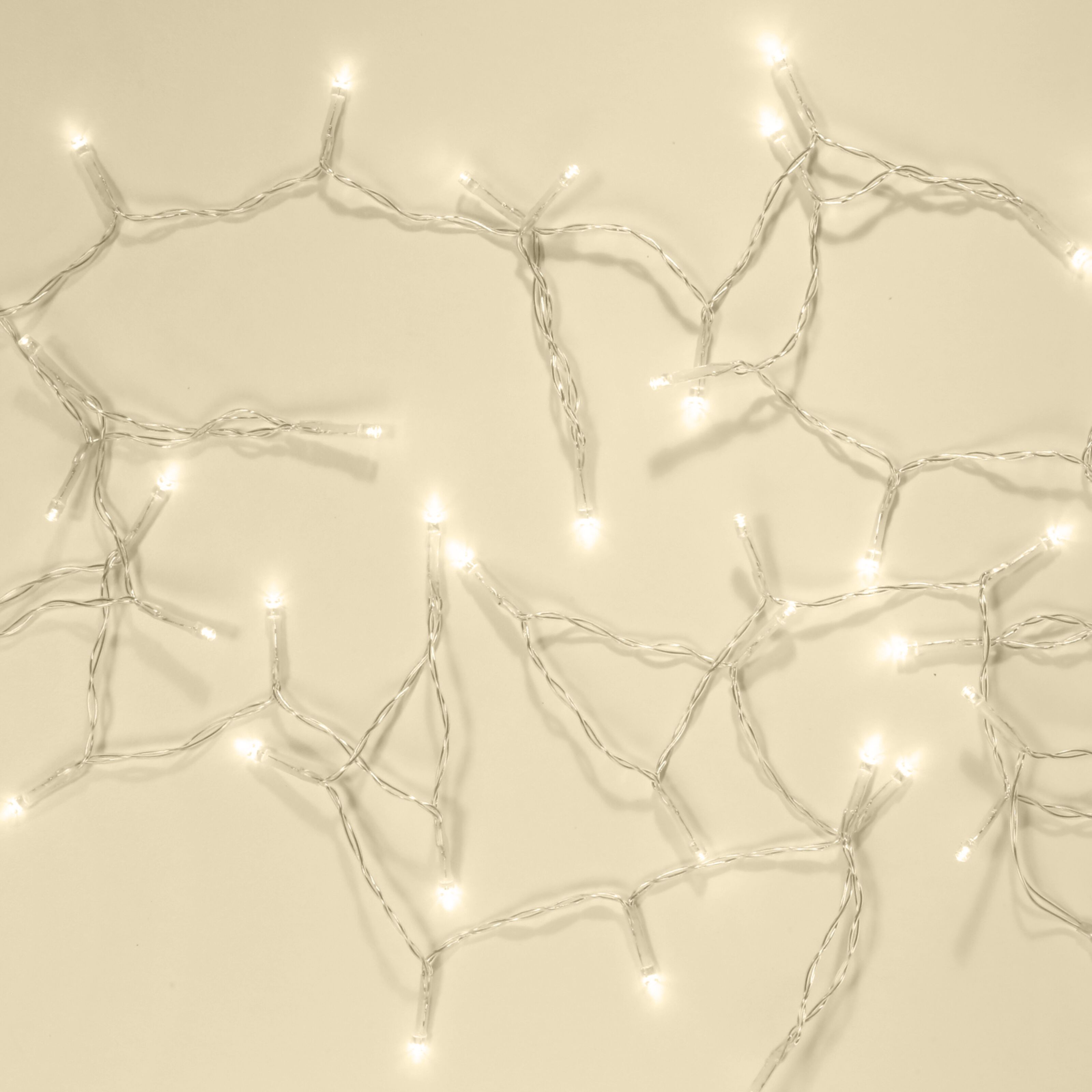 Lyslenke 48 LED 3,5 m, batteridrevet (gjennomsiktig)