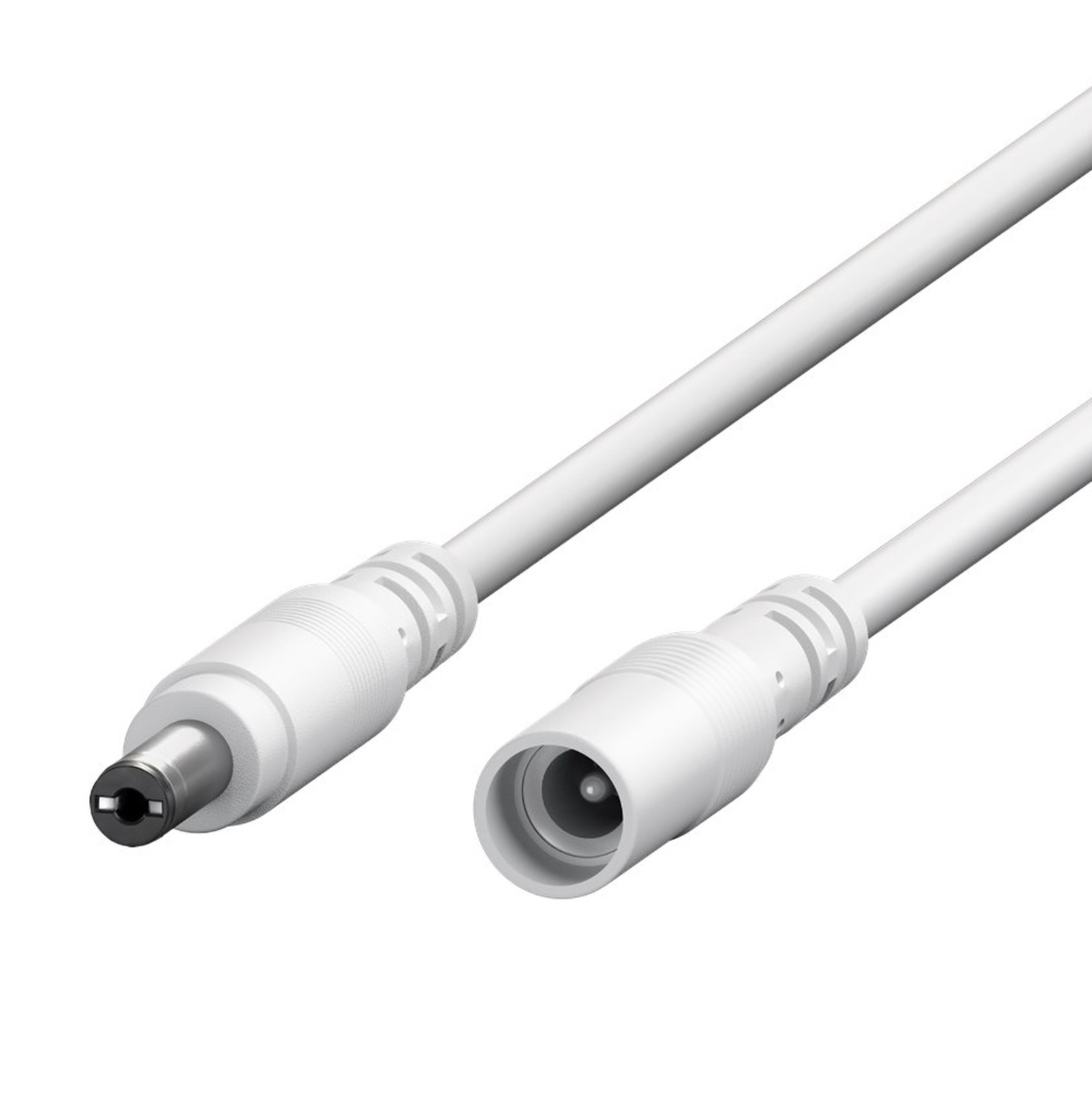 DC-förlängningskabel 5,5x2,1 mm 3 m Vit