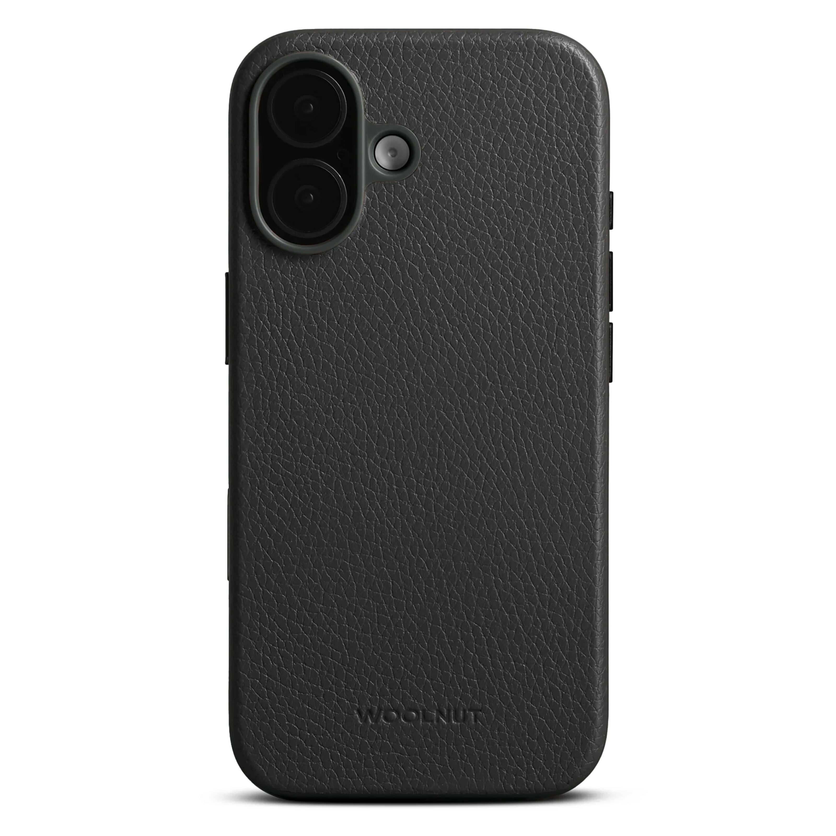 WOOLNUT läderfodral för iPhone 17 Svart