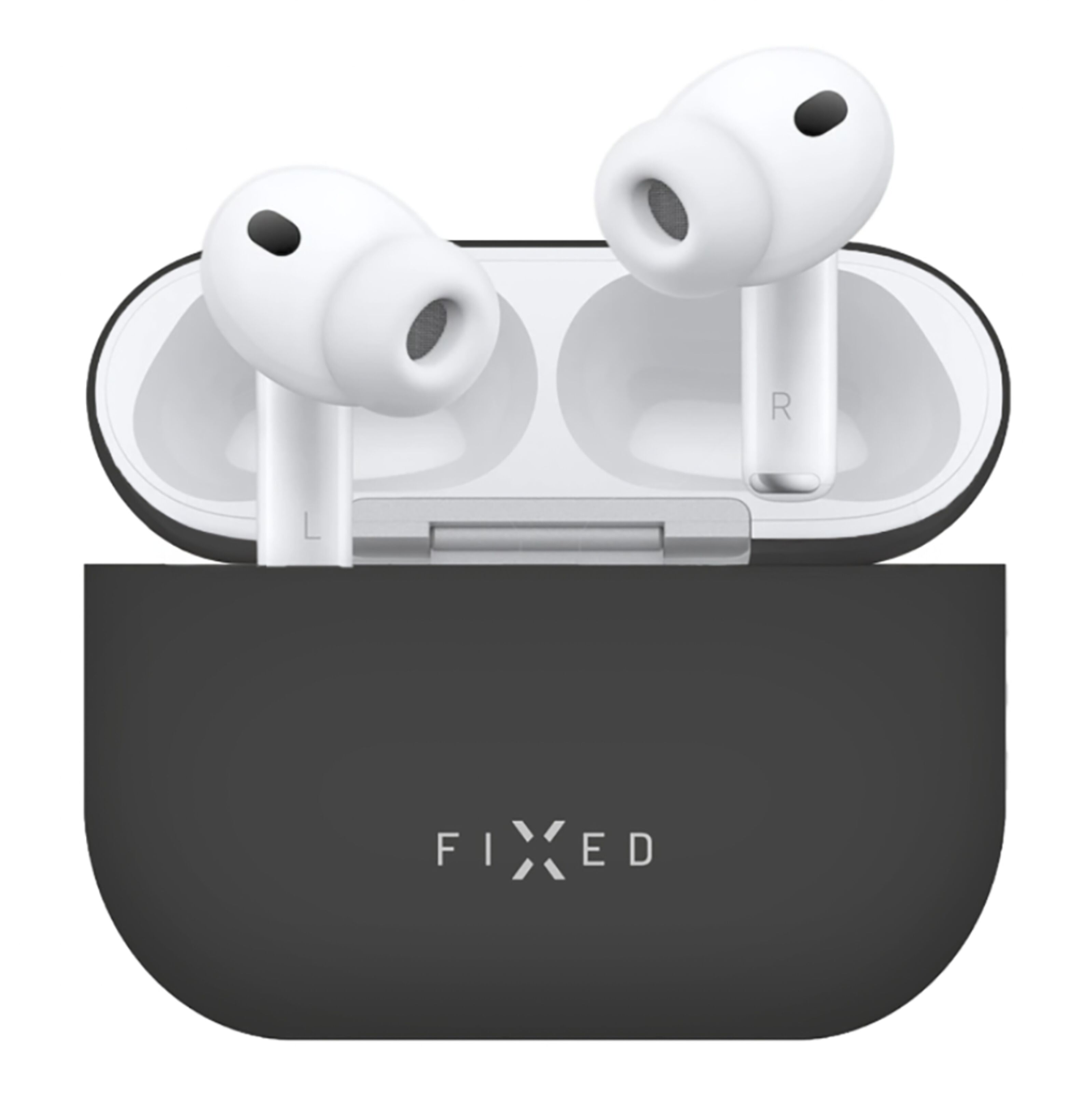 Fixed Silky Silikonfodral för Apple AirPods Pro 3 Svart
