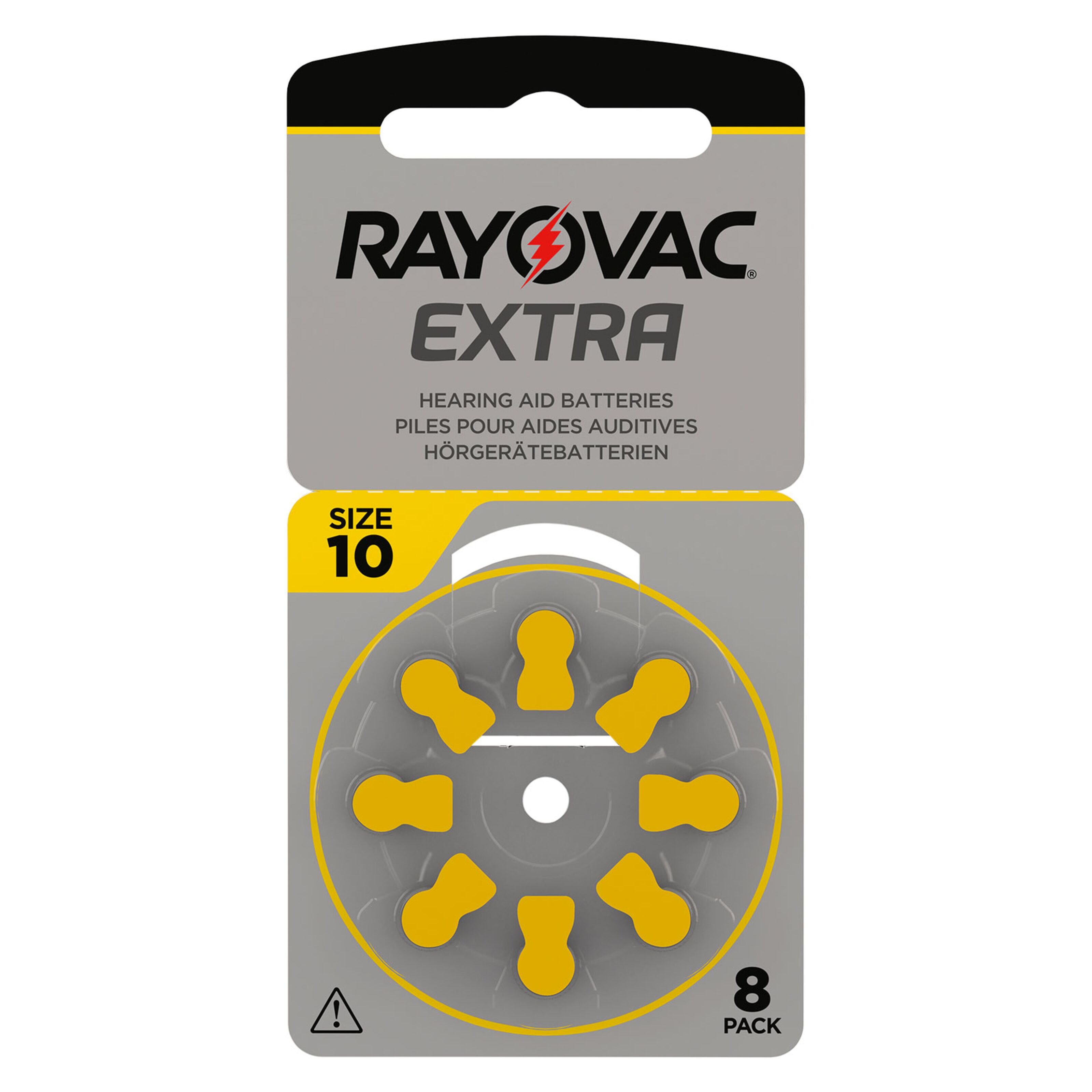 Rayovac Hörapparatsbatterier Gul ZA10 8-pack