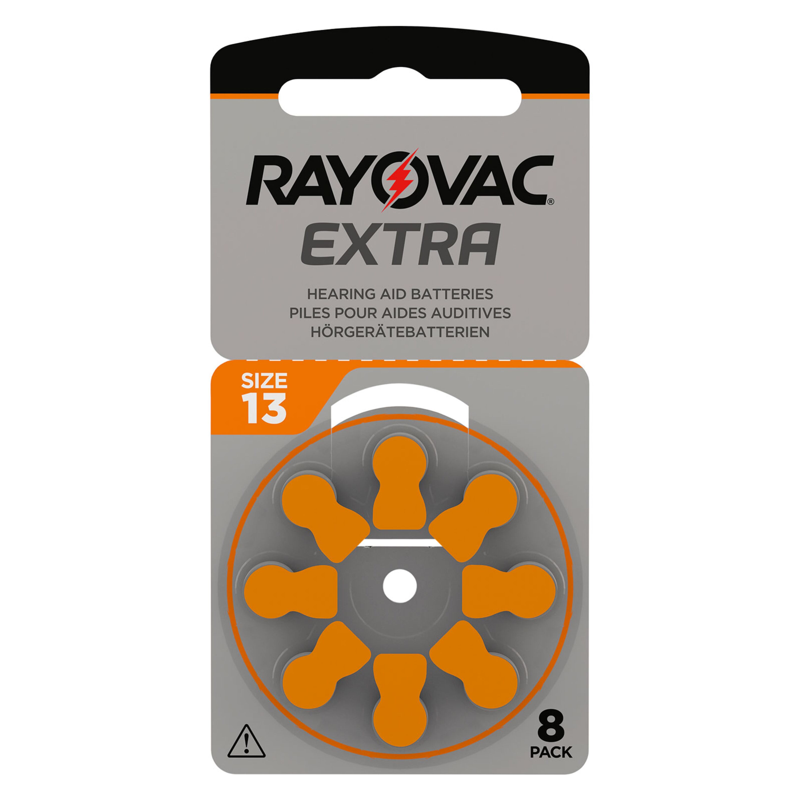 Rayovac Høreapparatbatterier Oransje ZA13 8-pk.