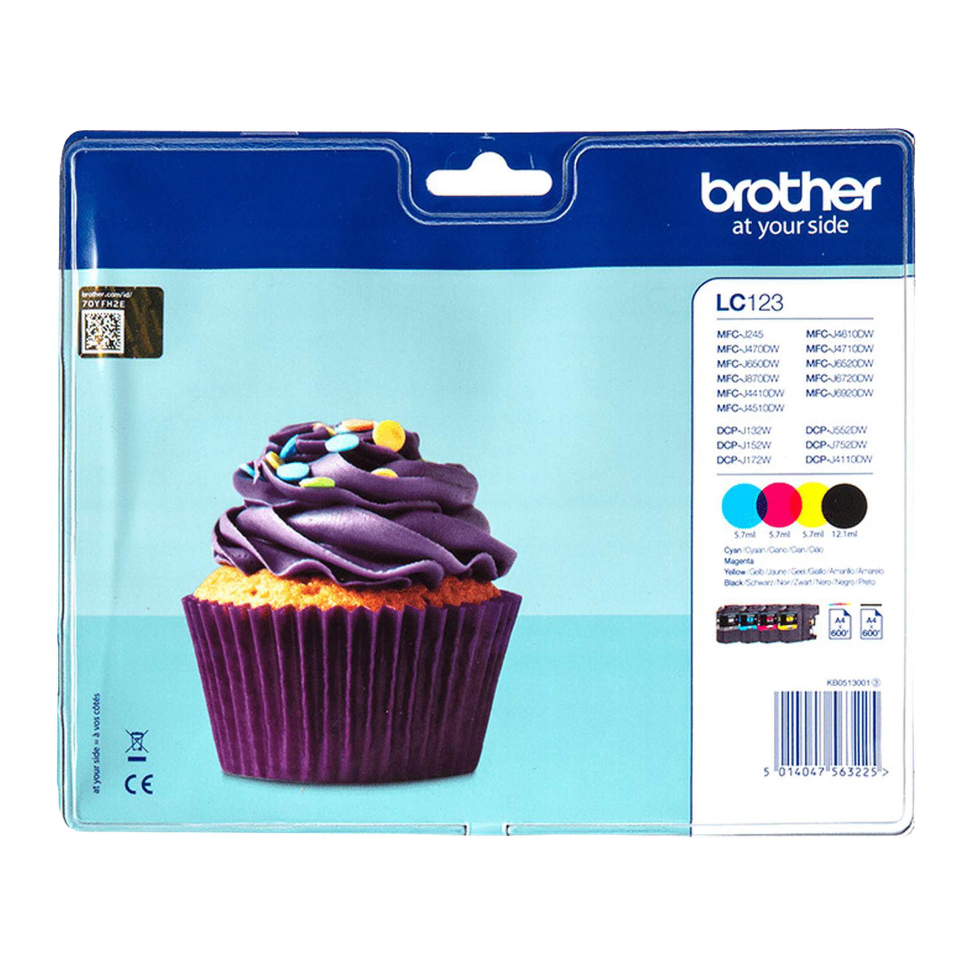 Brother LC123VALBP Bläckpatron Multipack Svart och Färg