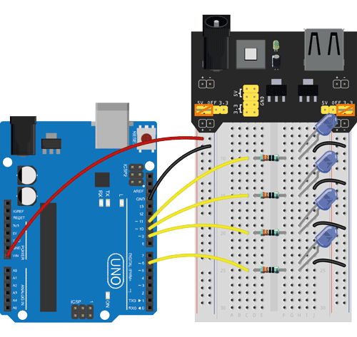 ansluta potentiometer Arduino