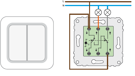Dubbel trappbrytare Dubbel trappbrytare