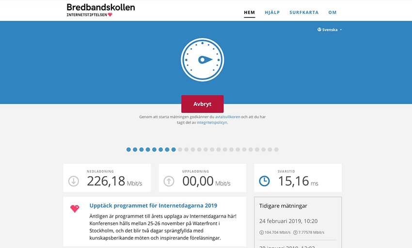 fiber vilken hastighet