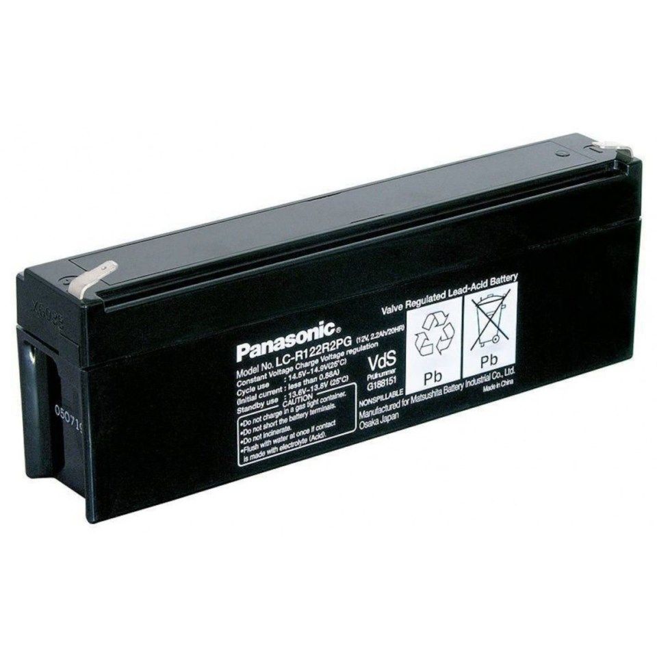 Panasonic Blybatteri 12 V 2,2 Ah