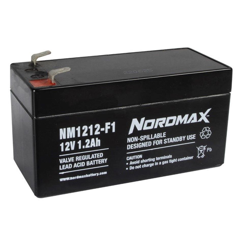 Nordmax Blyakkumulator 12 V 1,2 Ah