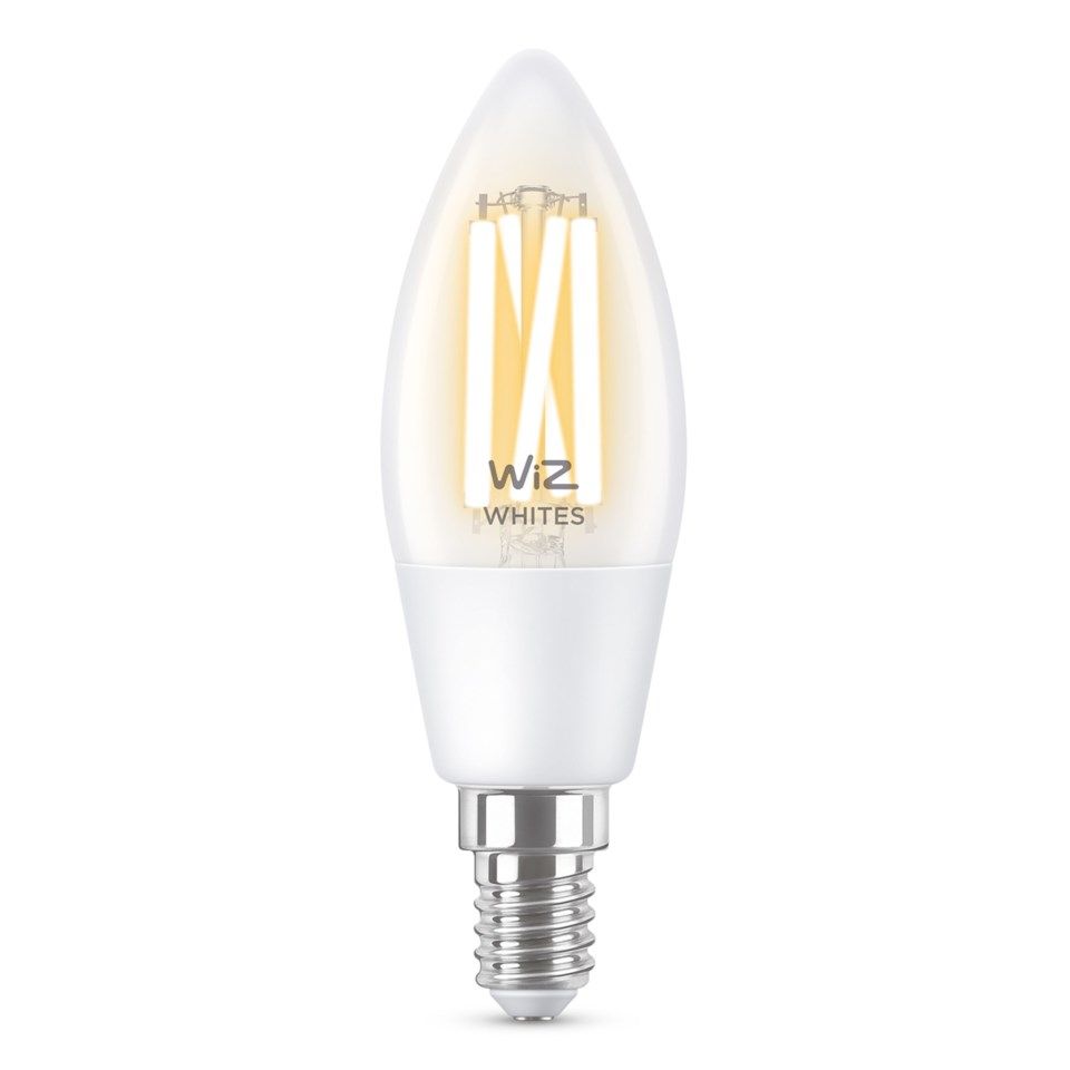 WiZ Clear Filament C35 Smart LED-pære E14 470 lm