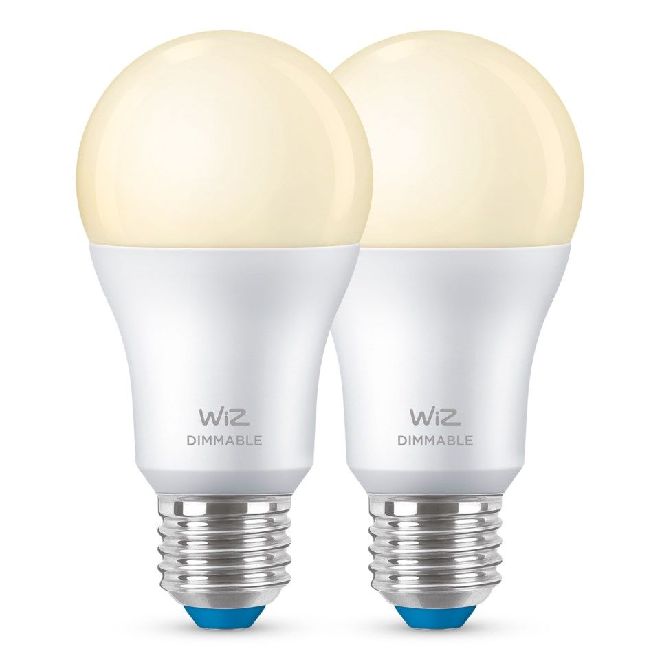 WiZ A60 Smart LED-pære E27 806 lm 2-pk.