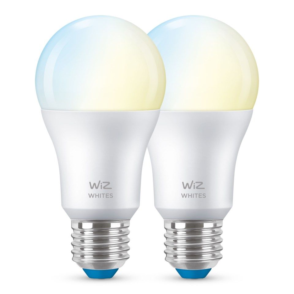 WiZ A60 Smart LED-pære E27 806 lm 2-pk.