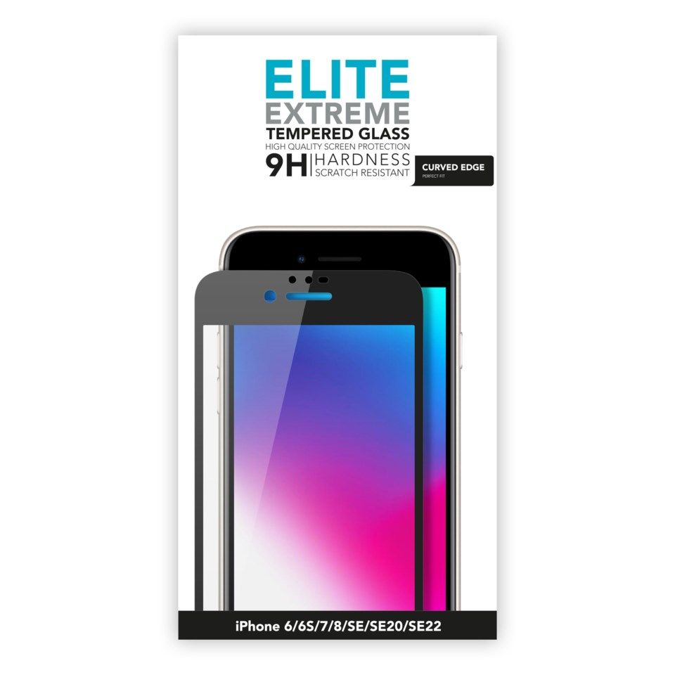Linocell Elite Extreme Curved Skjermbeskytter for iPhone 6, 7, 8 og SE (2020/2022)